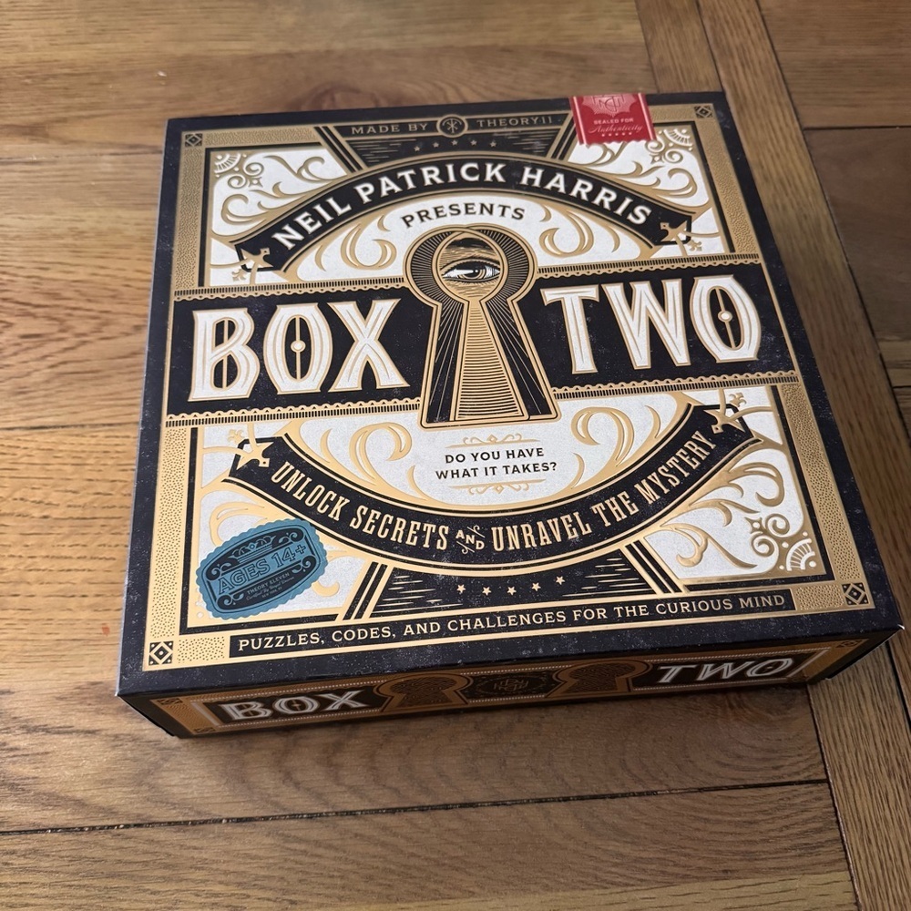 Box Two by Neil Patrick Harris Board Game Played Once And Reset